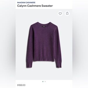 Naadam purple cashmere crewneck sweater size L